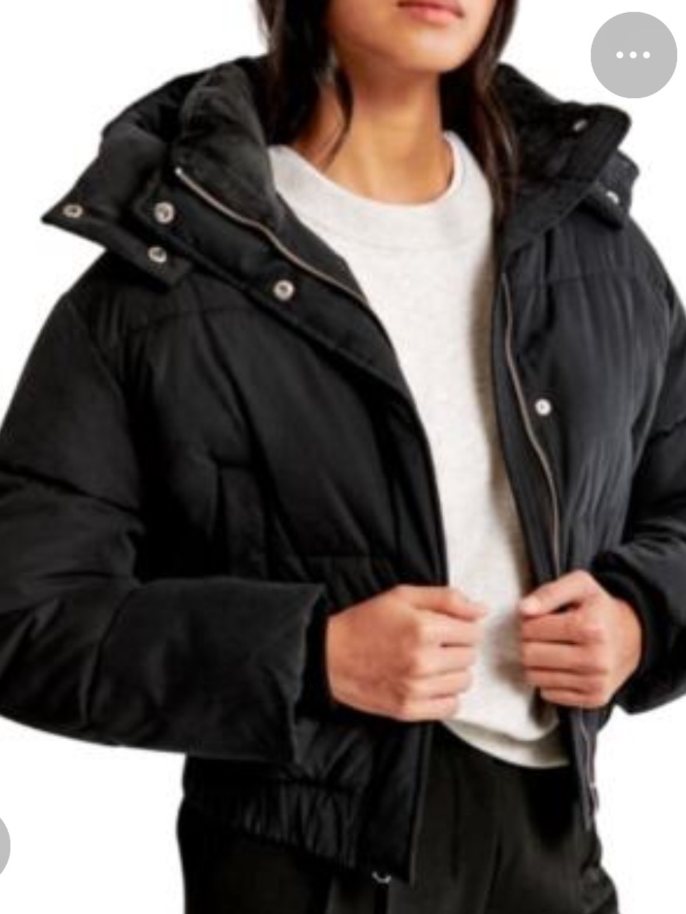 Abercrombie & Fitch Black Mini Ultra Puffer Jacket